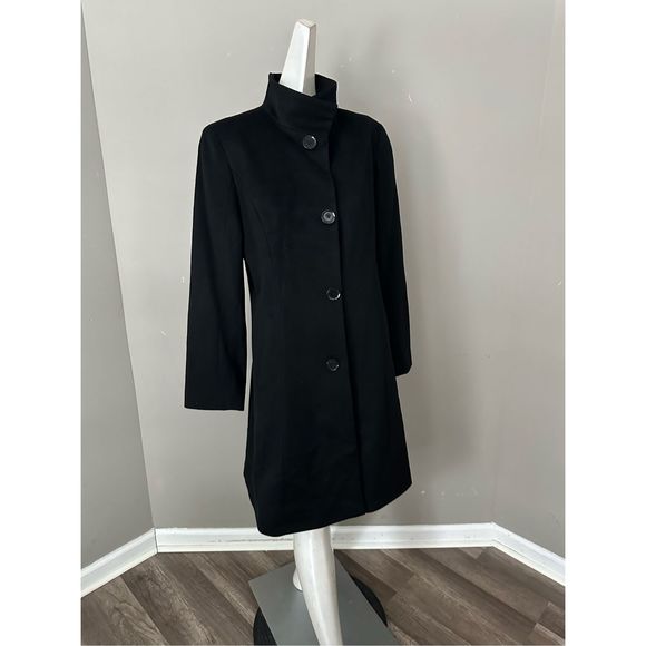 Sofia Cashmere Wool-Blend Funnel-Neck Coat US 10 $995 - Picture 7 of 8